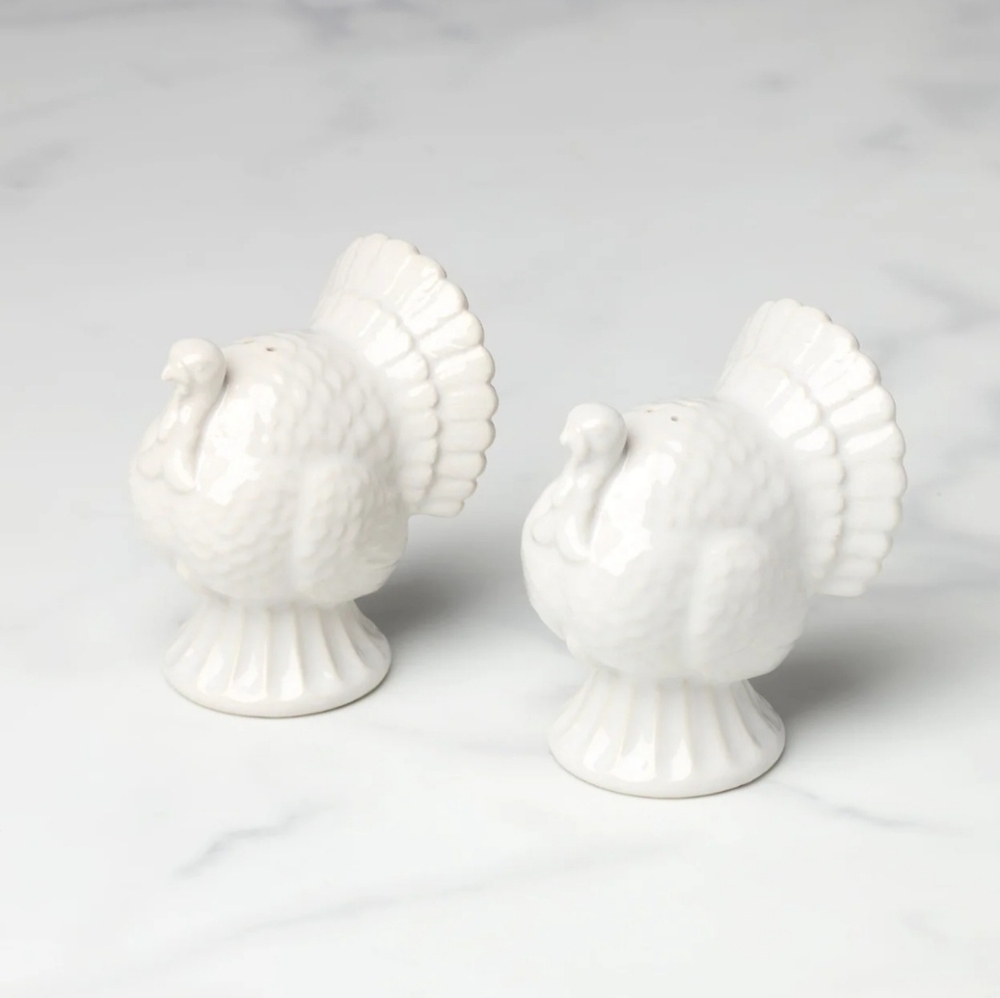 Lenox French Perle Carved Turkey Salt & Pepper Set - Picture 8 of 9